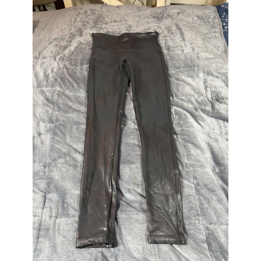 SPANX Faux Leather Leggings Black High Waist M/M